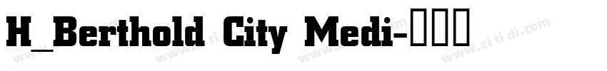 H_Berthold City Medi字体转换